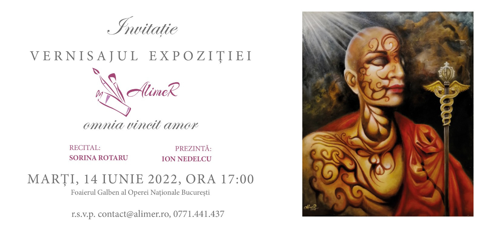 14 iunie 2022 - Vernisajul expoziţiei "ALIMER - omnia vincit amor"